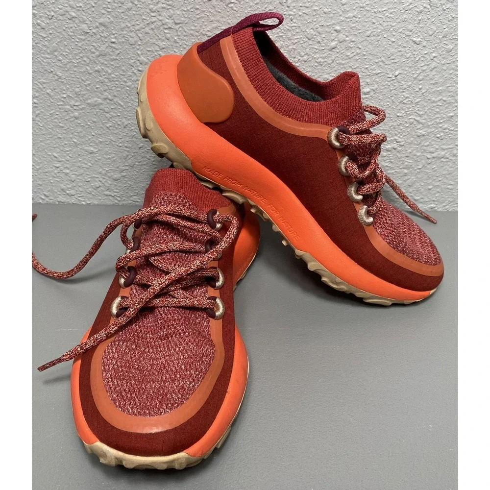 Allbirds Women's Trail Runners SWT Running Shoes Size 7 Red Orange Sneakers